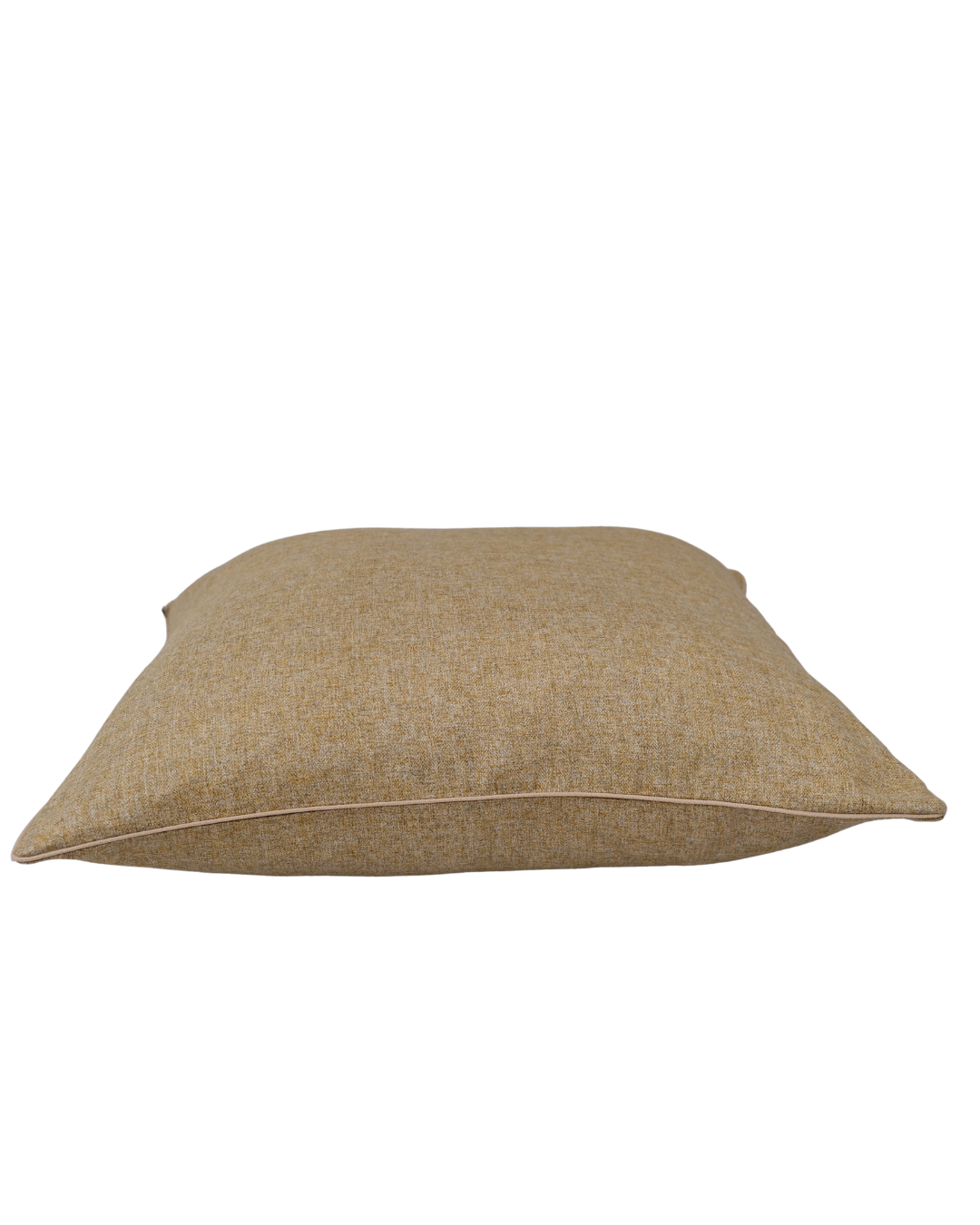 COJIN LANA ESPIGA DORADO CON VIVO BEIGE / 60 X 60 CM