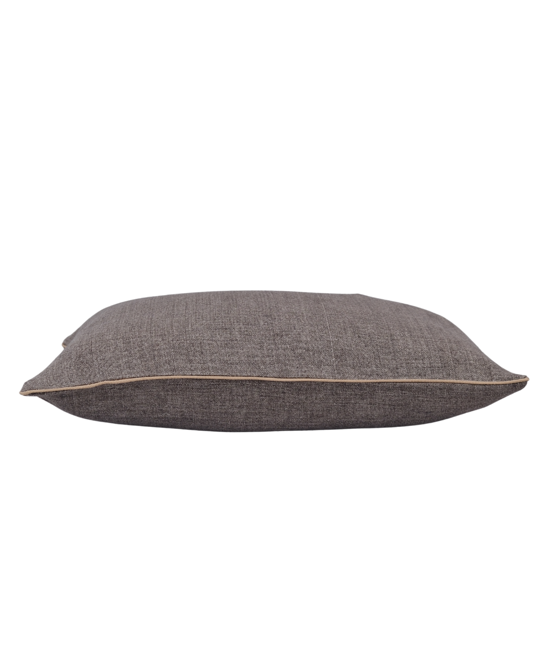 COJIN LINO GRIS CON VIVO BEIGE / 30 X 50 CM