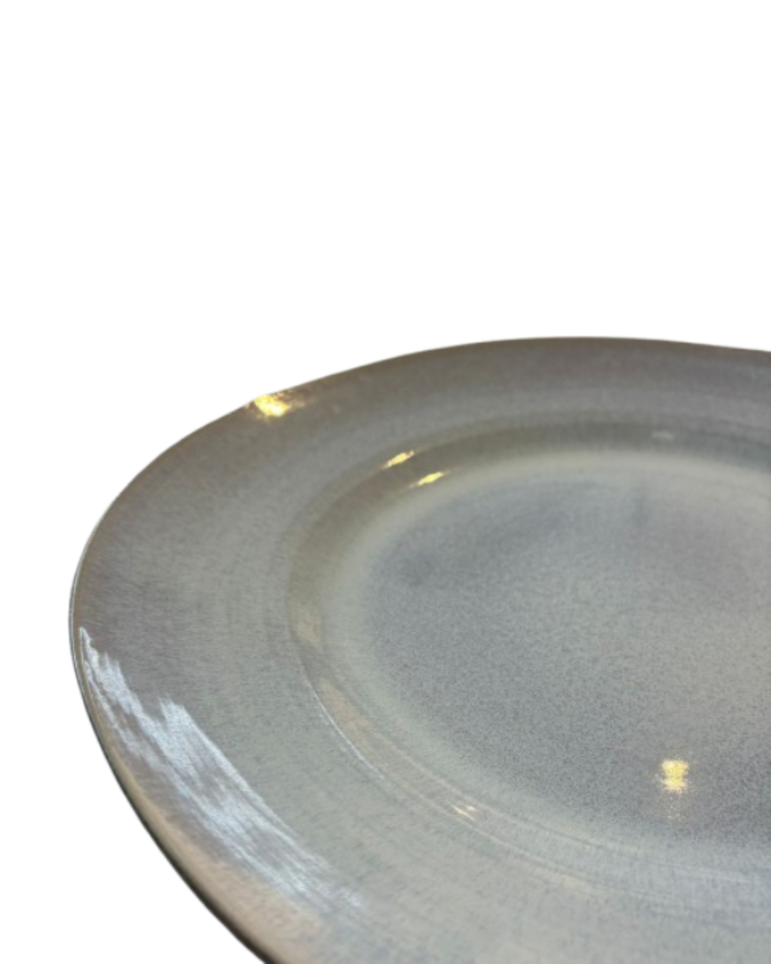 PLATO CERAMICO DESGASTADO BLANCO / 34D X 4H CM