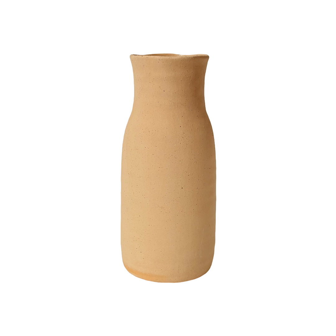 ACCESORIO CERAMICO LECHERO PORCELANA OPACA NATURAL / 13D X 25H CM