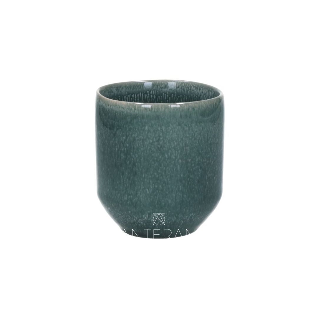CERÁMICA |   Cerámica AUDREY mug sin mango gres VERDE AZULADO