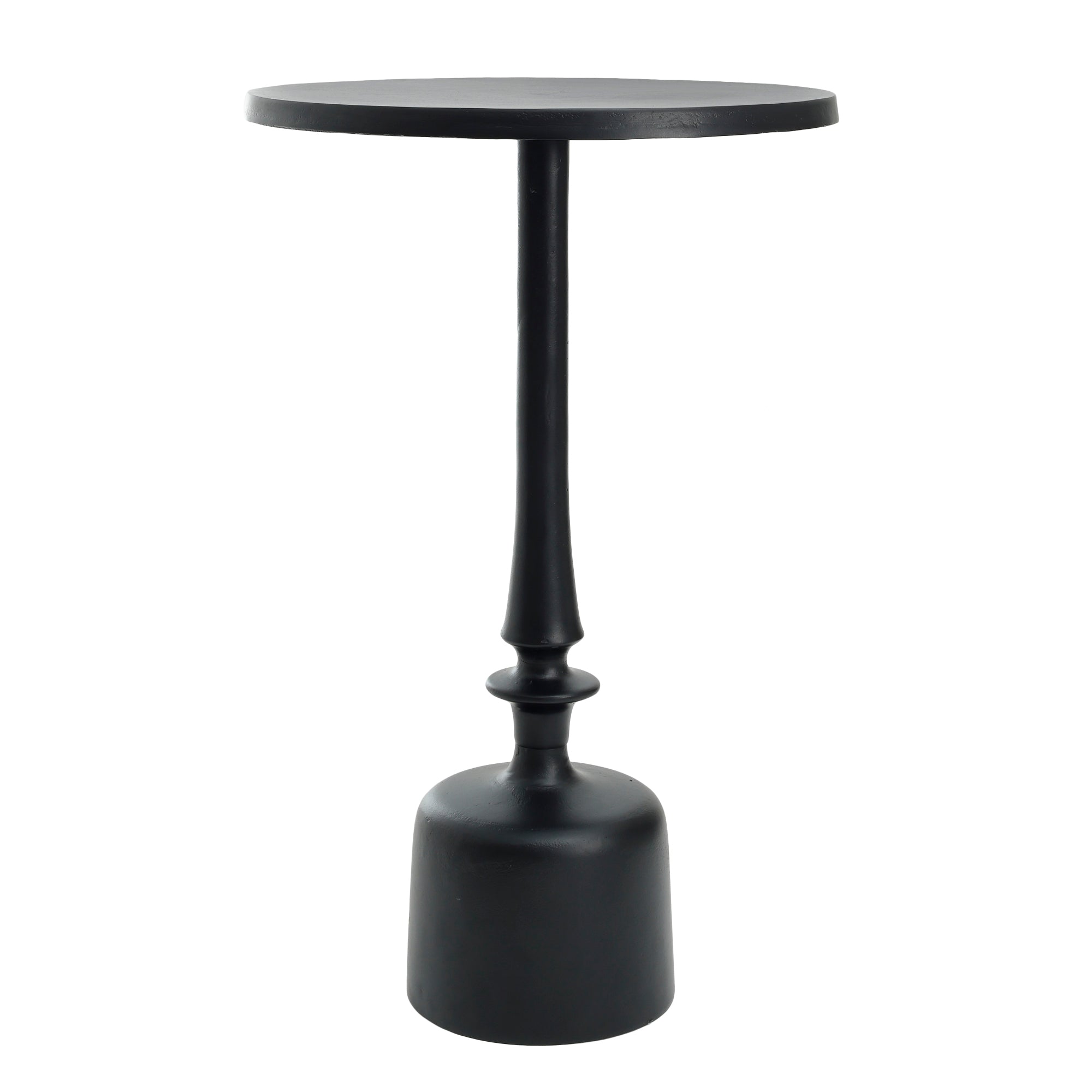 MESA LATERAL REX ALUMINIO NEGRO / 40D X 62H CM