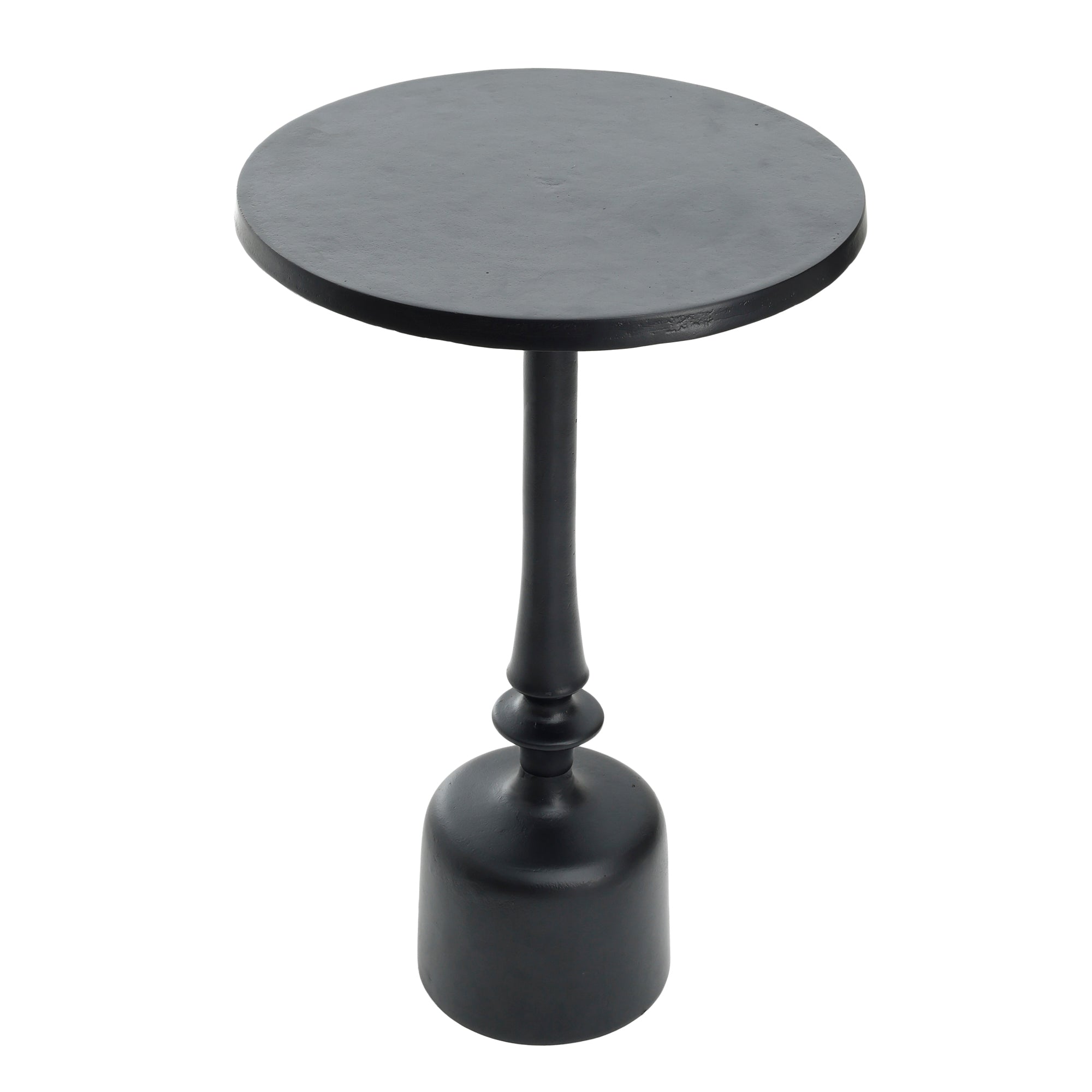 MESA LATERAL REX ALUMINIO NEGRO / 40D X 62H CM