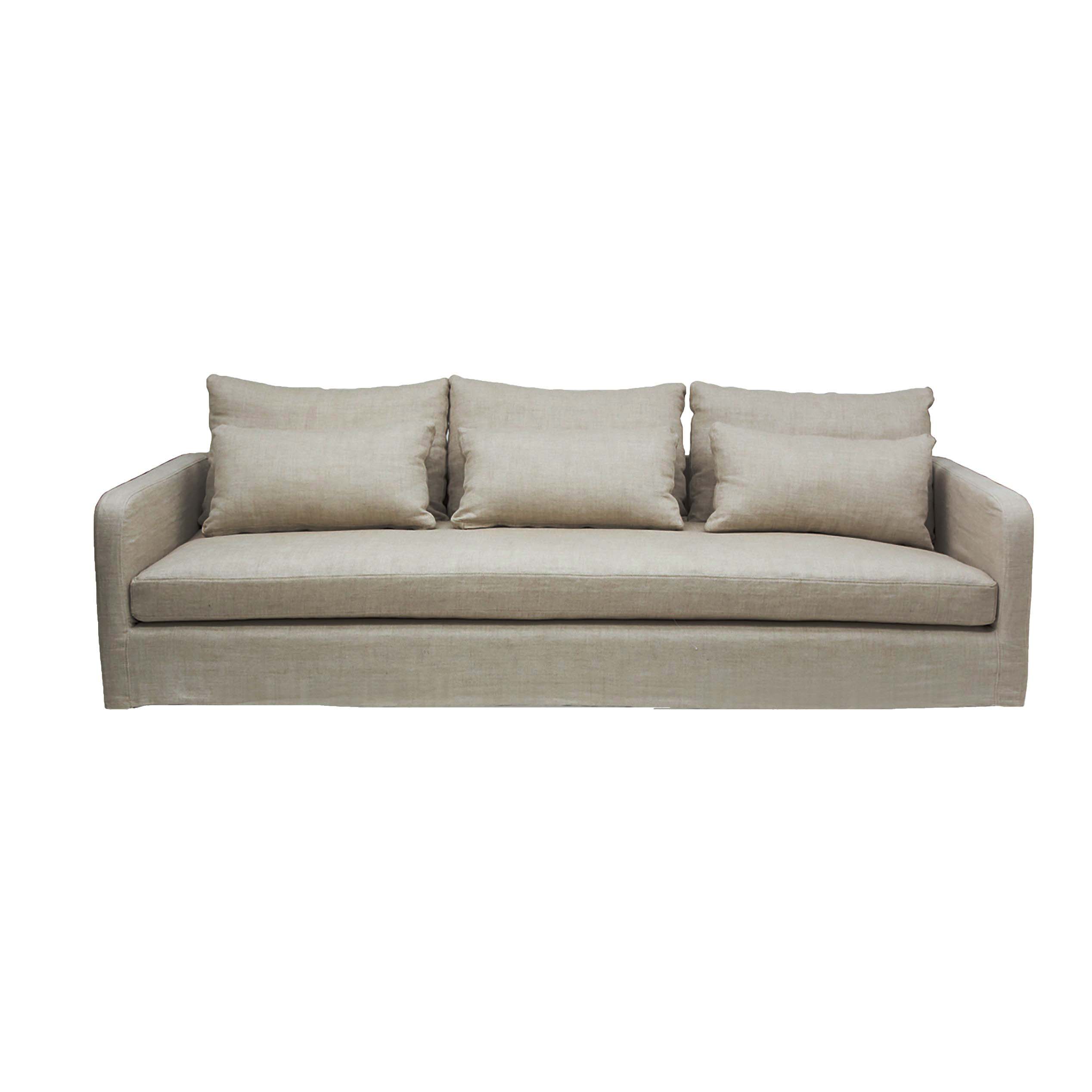 SOFÁ | Nadine 250 3.5 cuerpos Lino Grueso Taupe