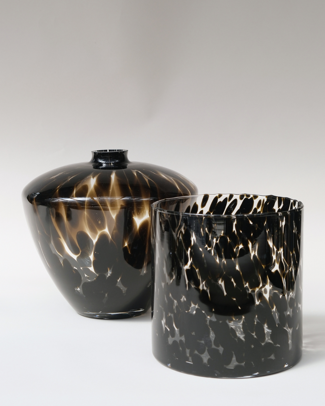 VIDRIO | Vasija boca chica confetti