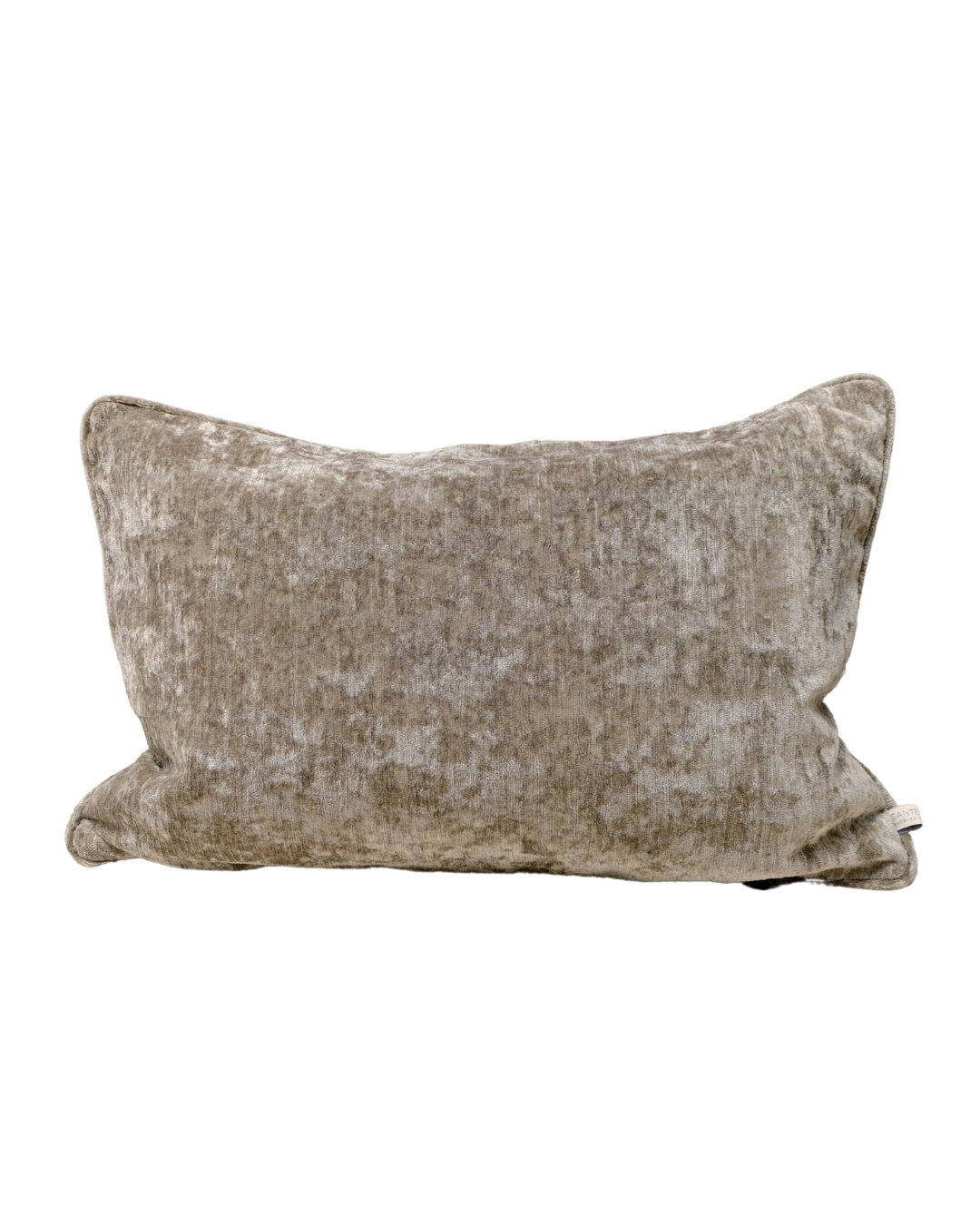 COJIN TERCIOPELO GRIS JASPEADO CON VIVO MISMA TELA / 60 X 60 CM