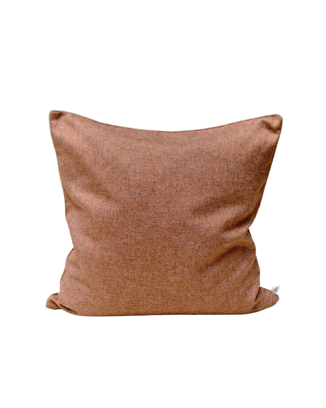 COJIN LANA ESPIGA SALMÓN CON VIVO BEIGE / 50 X 50 CM