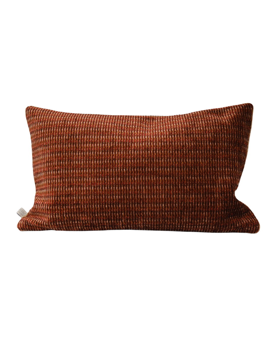 COJIN TRAMA CAFÉ BURDEO CON VIVO BEIGE  / 30 X 50 CM
