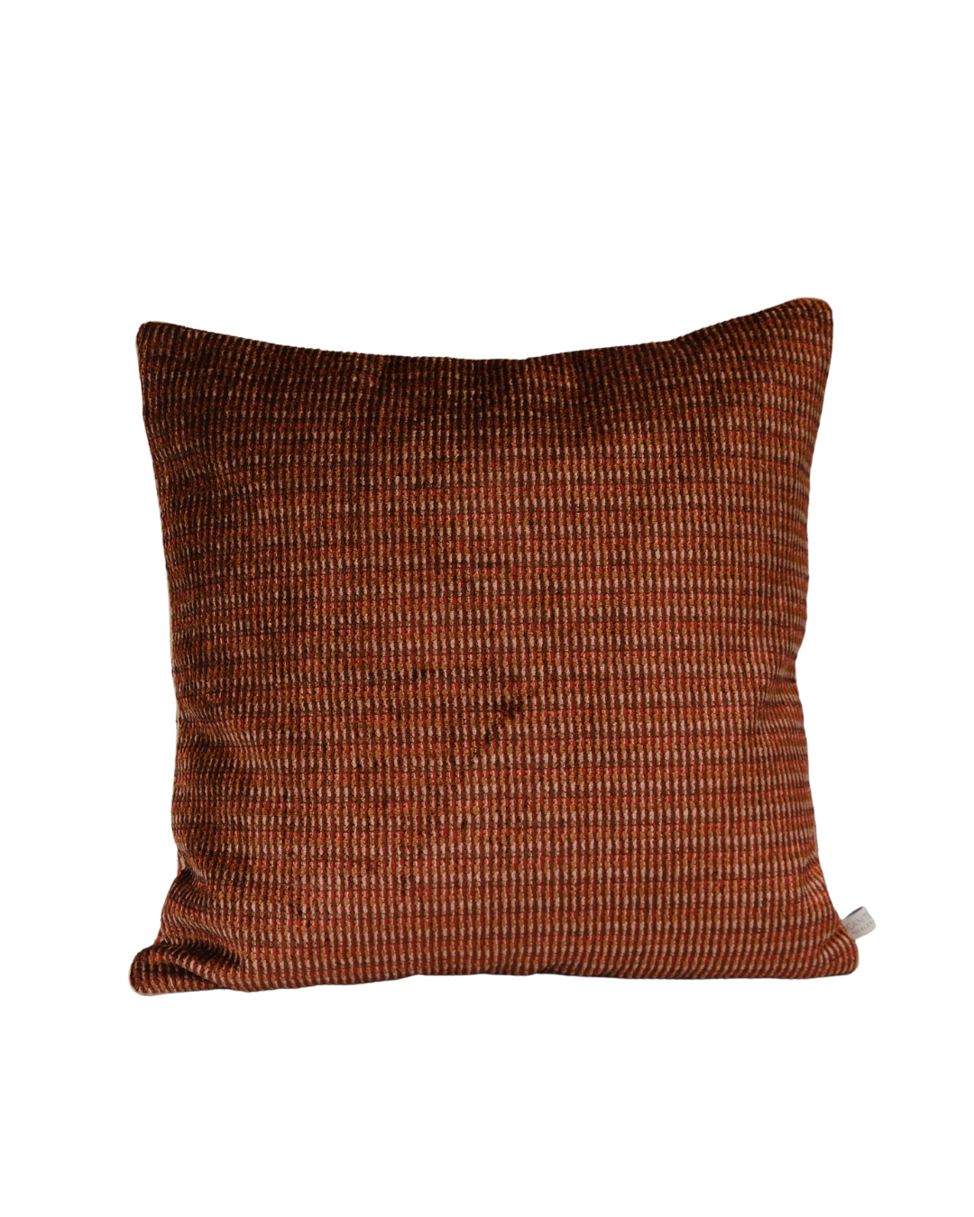 COJIN TRAMA CAFÉ BURDEO CON VIVO BEIGE  / 50 X 50 CM