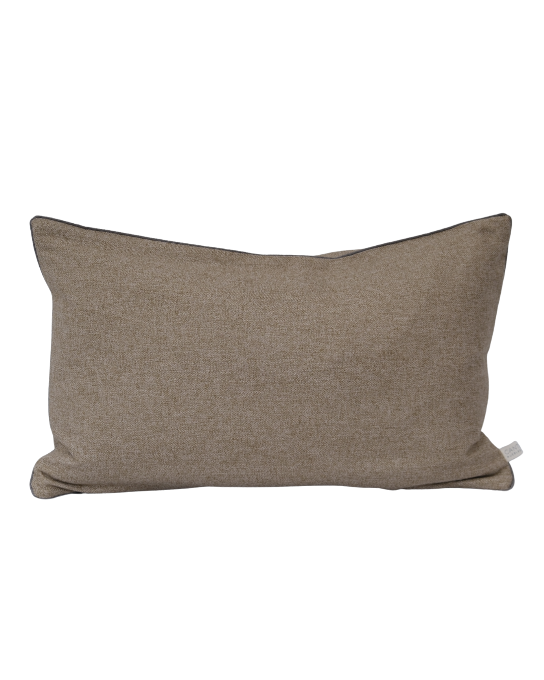 COJIN LANA ESPIGA BEIGE CON VIVO GRIS / 30 X 50 CM