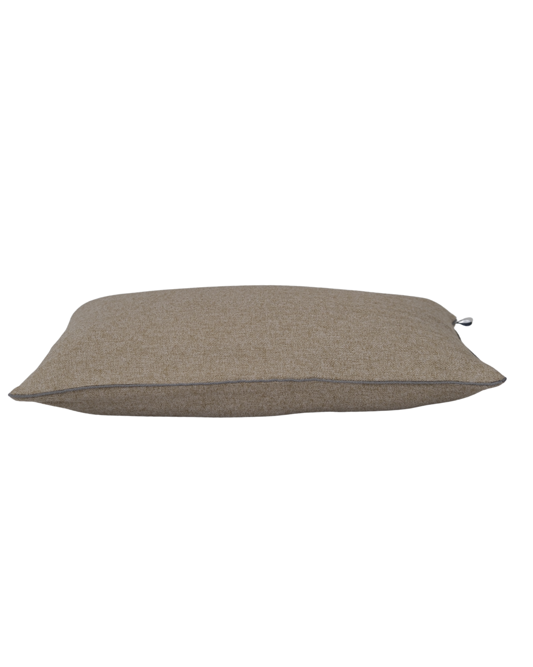 COJIN LANA ESPIGA BEIGE CON VIVO GRIS / 30 X 50 CM