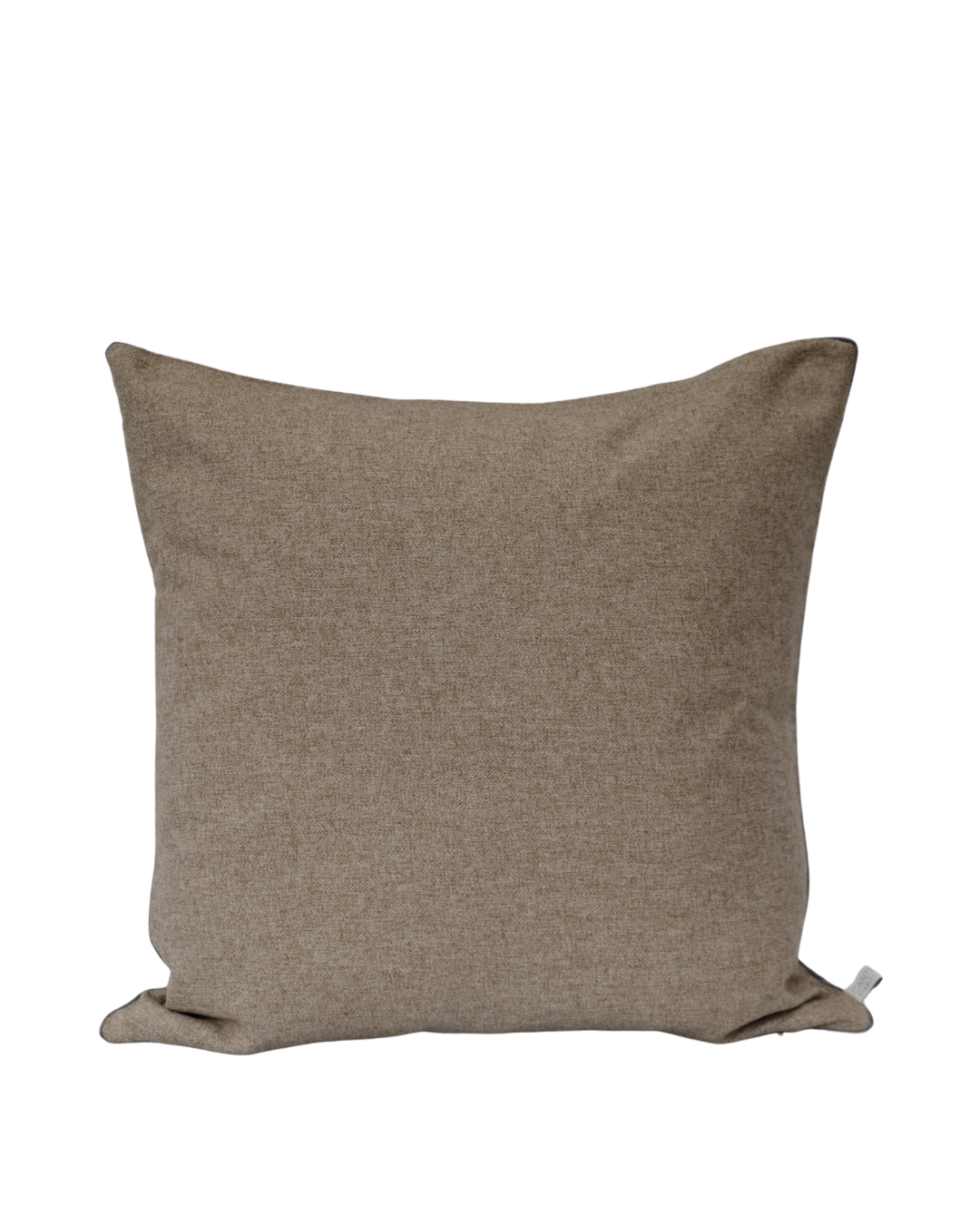 COJIN LANA ESPIGA BEIGE CON VIVO GRIS / 50 X 50 CM