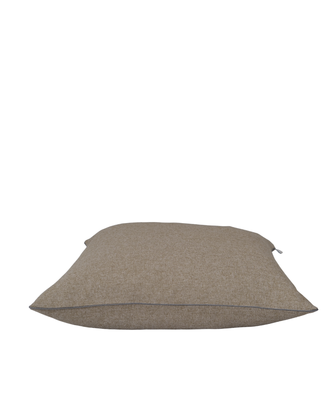 COJIN LANA ESPIGA BEIGE CON VIVO GRIS / 50 X 50 CM