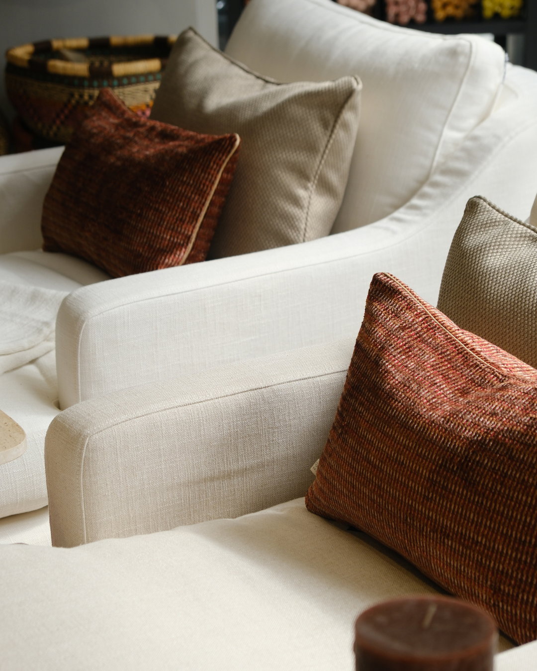 CHAISE LONGUE | DIANA Lino viscosa blanco