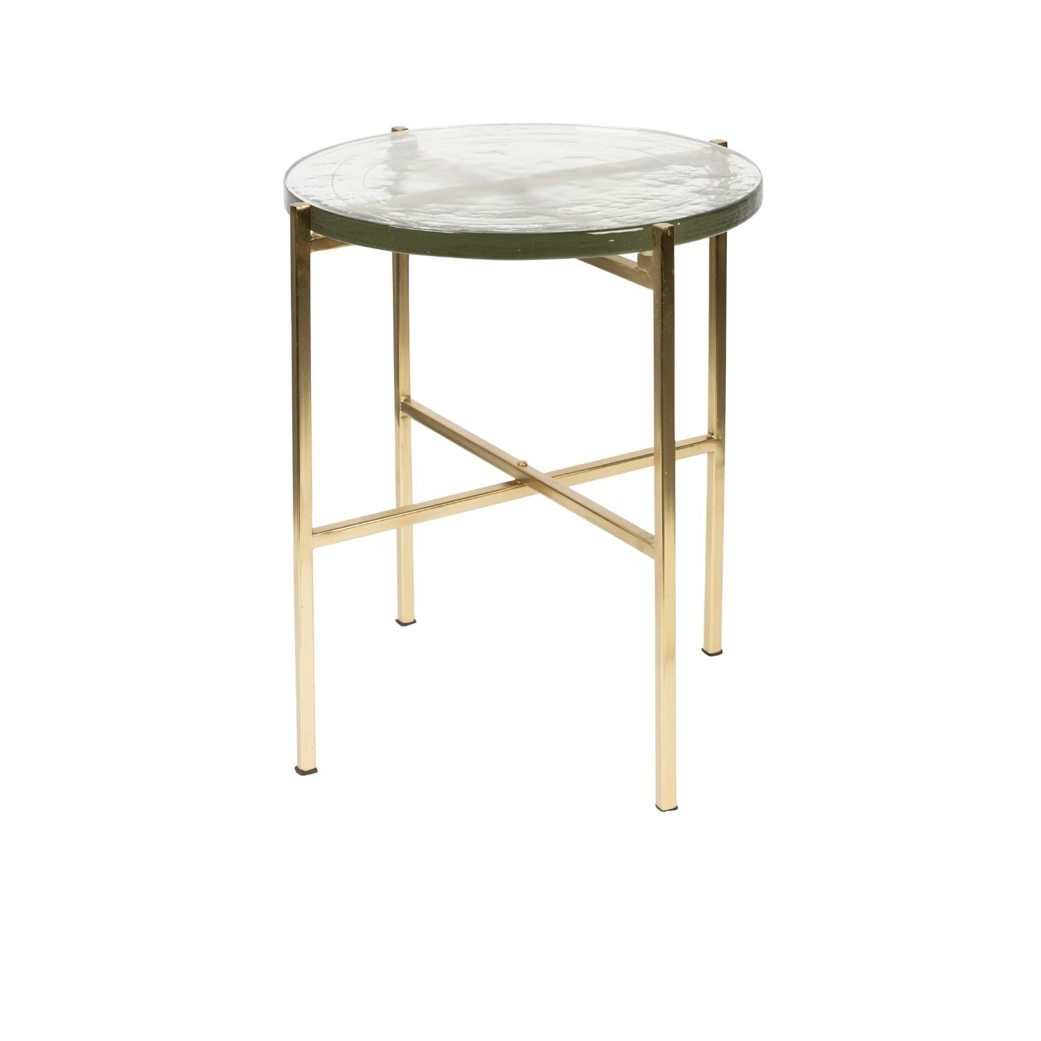 MESA LATERAL  | Vidrio Brass