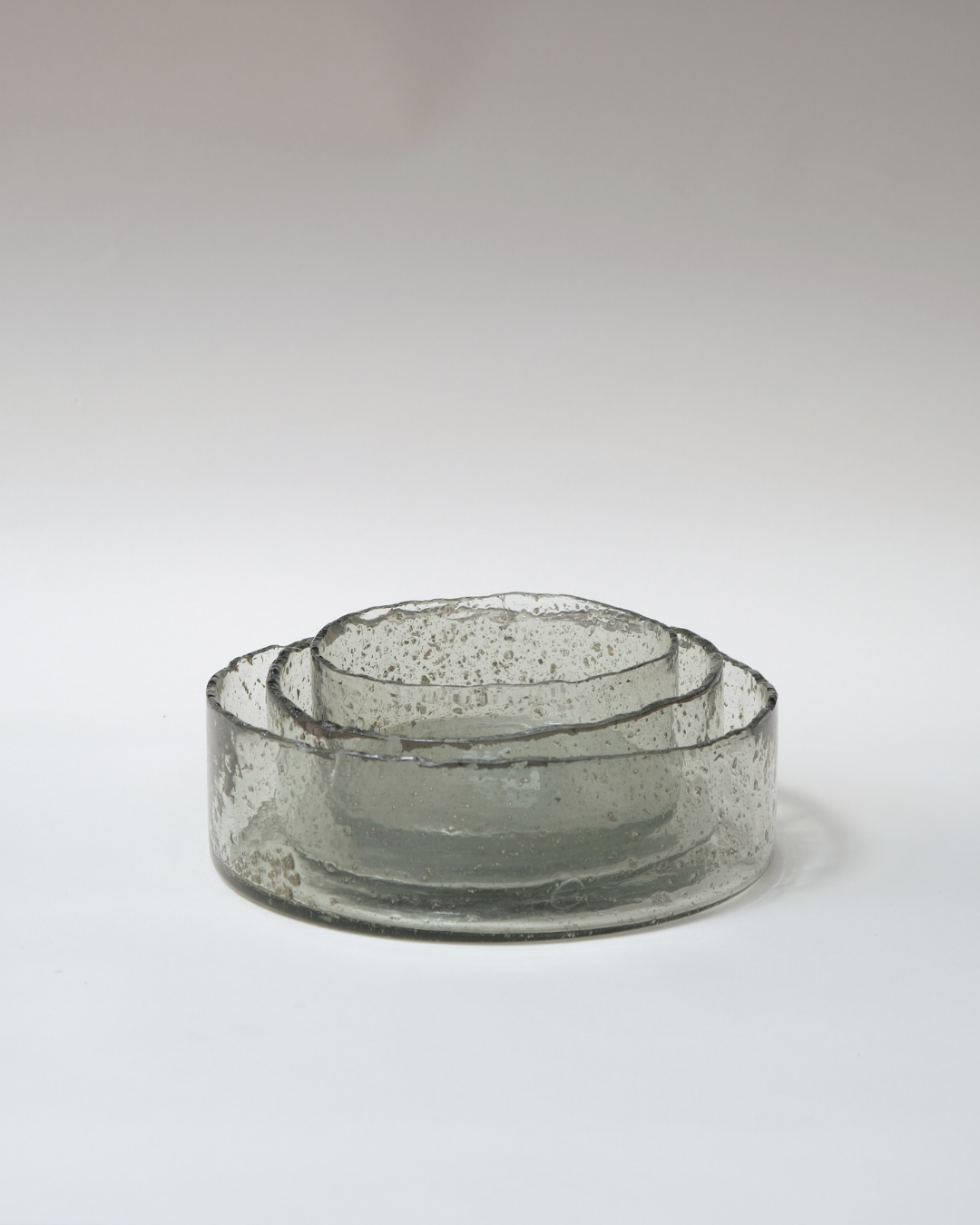VIDRIO | Fuente redonda con borde irregular M