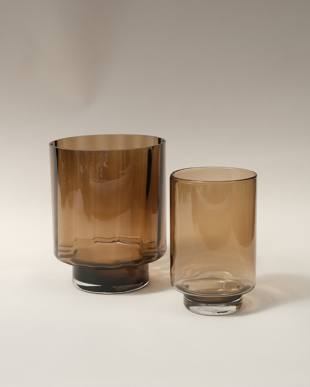 VIDRIO | Cilindro facetado Caramelo