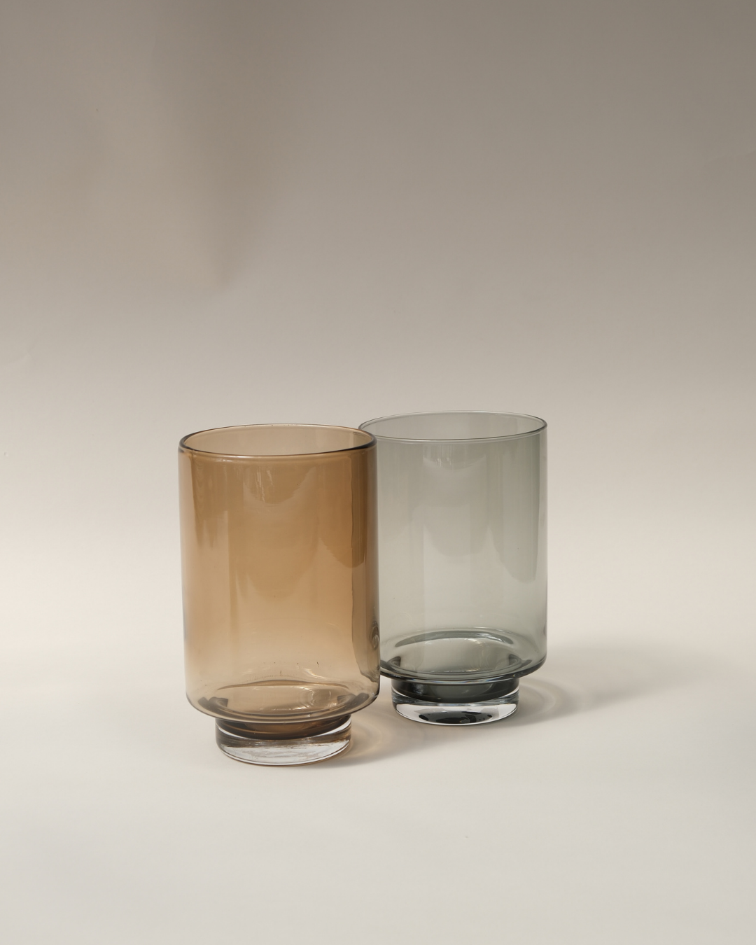 VIDRIO | Cilindro con Base color Caramelo