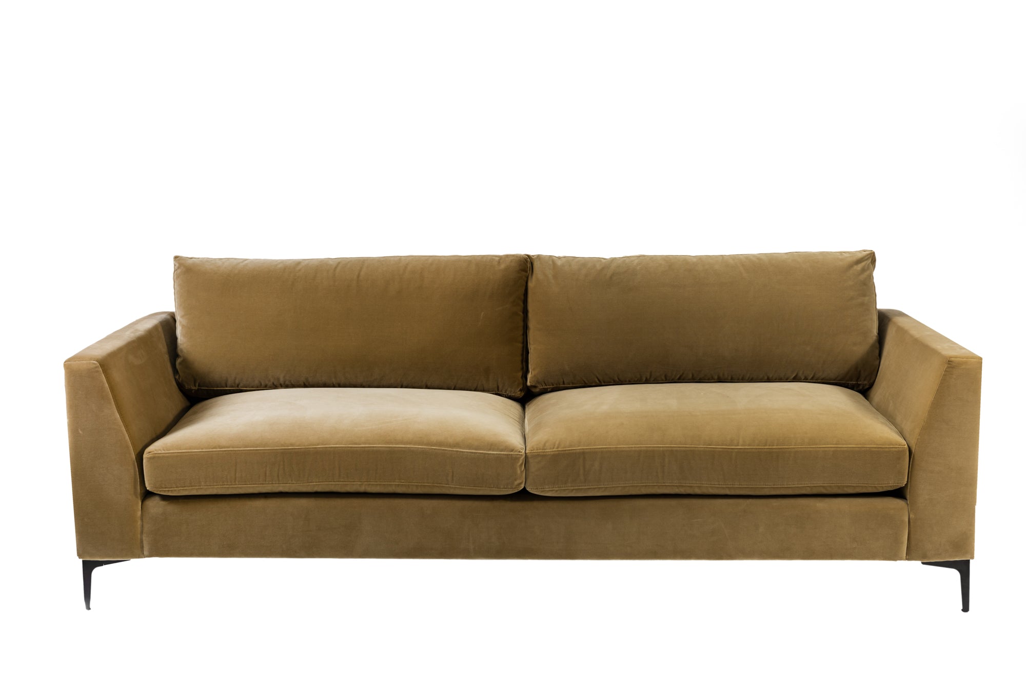 SOFÁ | MARK 243 CM TAPIZADO EN TERCIOPELO OLIVA