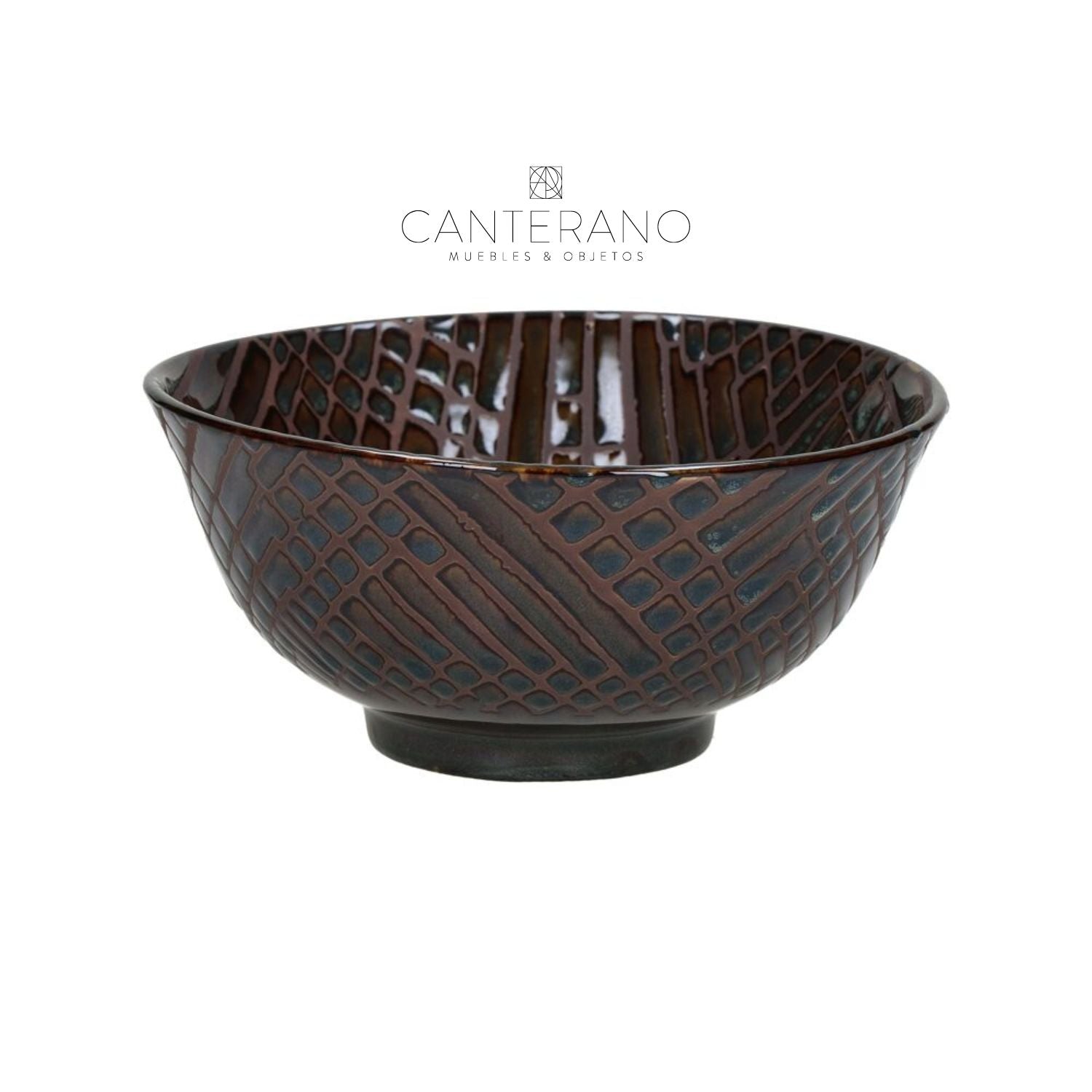 CERÁMICA |  ESTRO- Bowl sopa porcelana  BRONCE