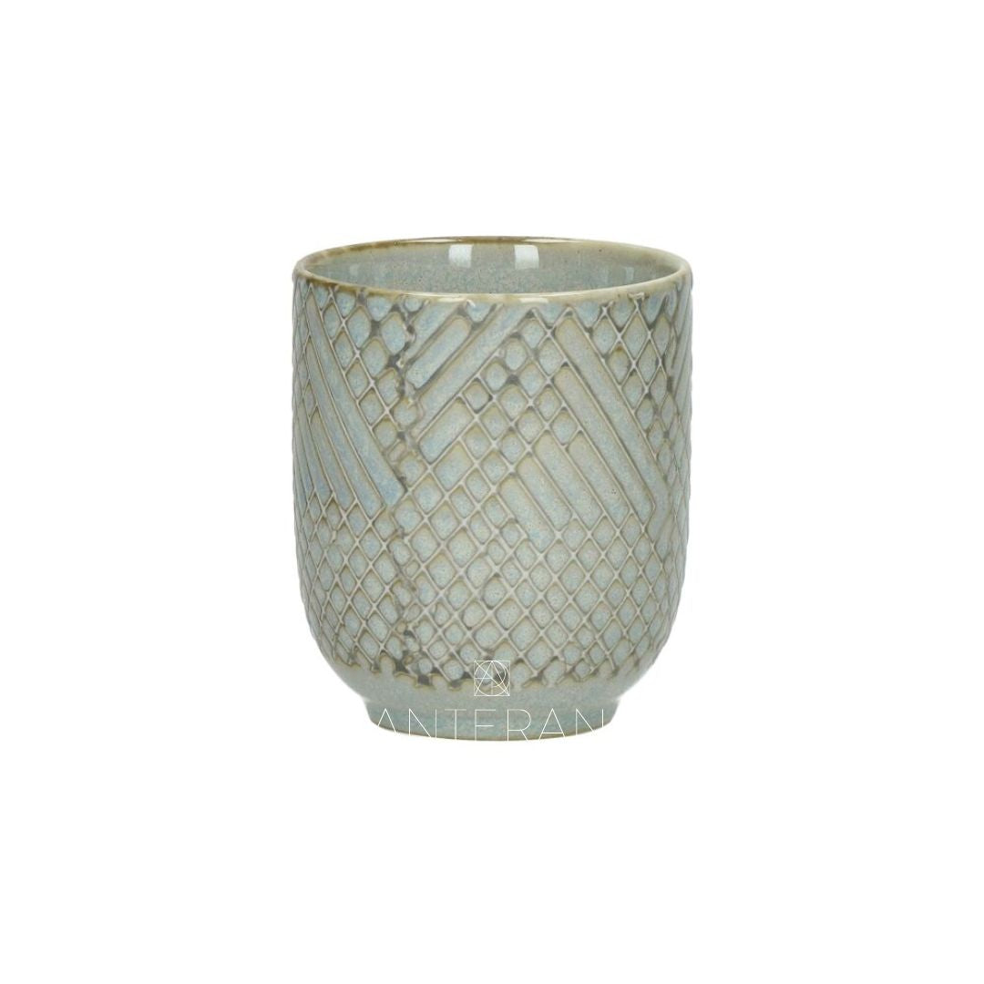 CERÁMICA |   ESTRO- Vaso porcelana AZUL HIELO